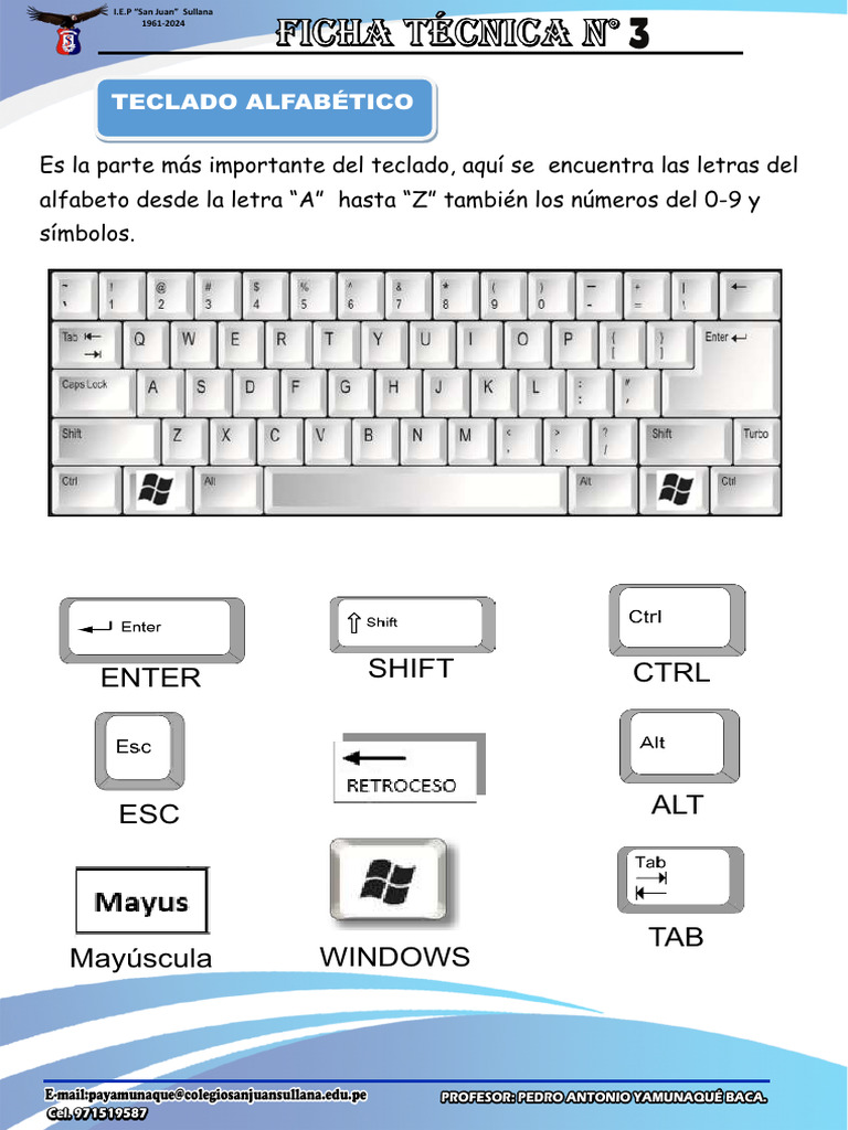 Teclas Alfanuméricas en Teclados | PDF