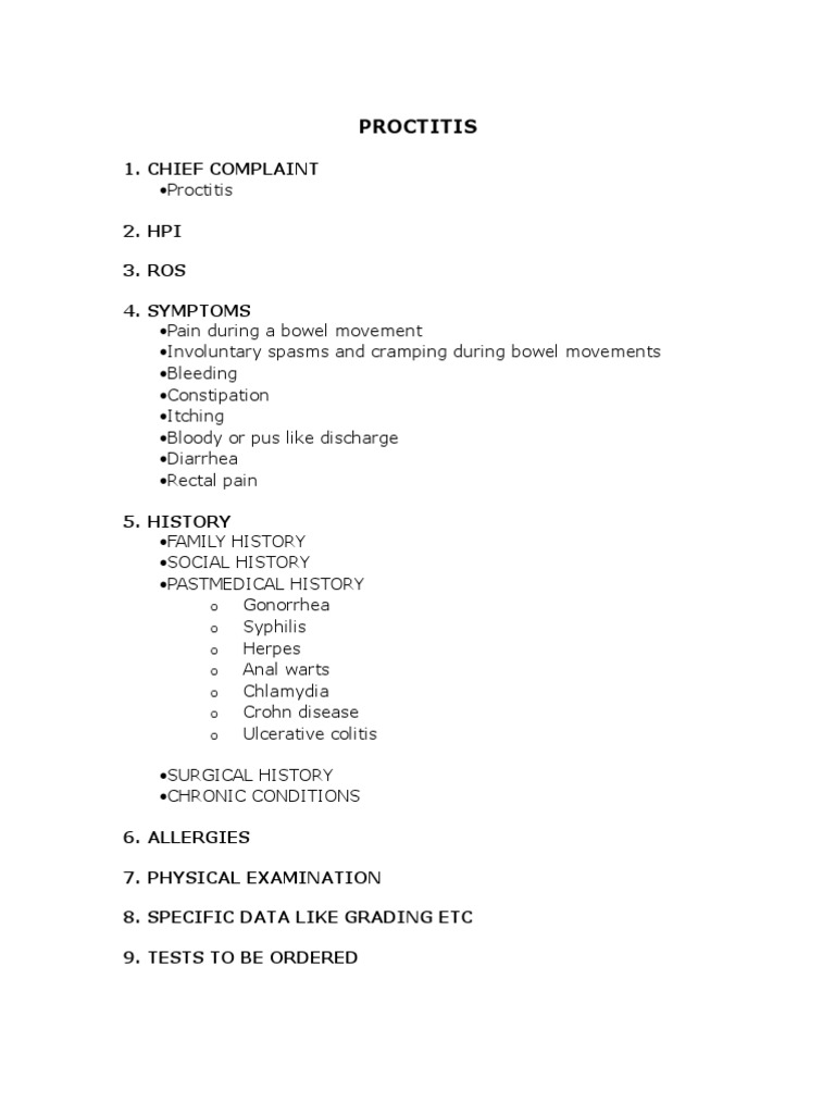 PROCTITIS | PDF
