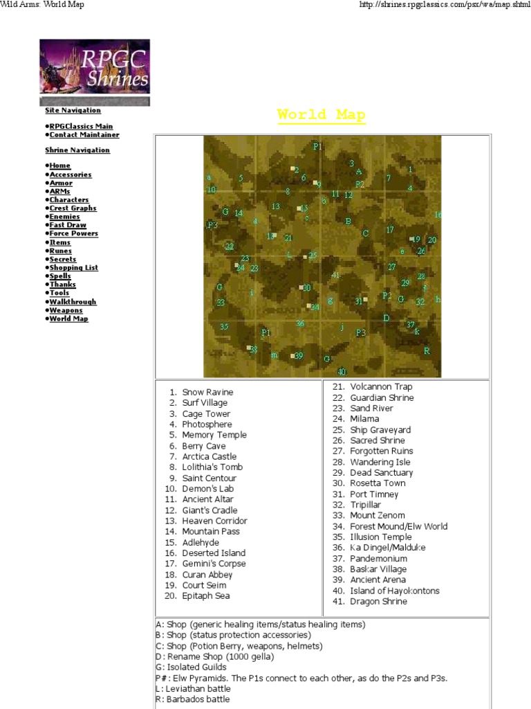 Wild Arms_ World Map