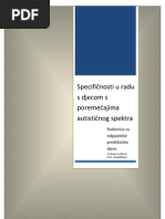 Specifičnosti Rada S Djecom S Poremećajima Autističnog Spektra