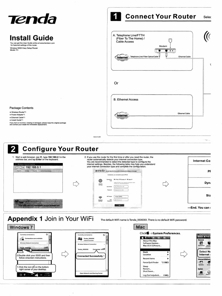 Tenda Router Manual | PDF
