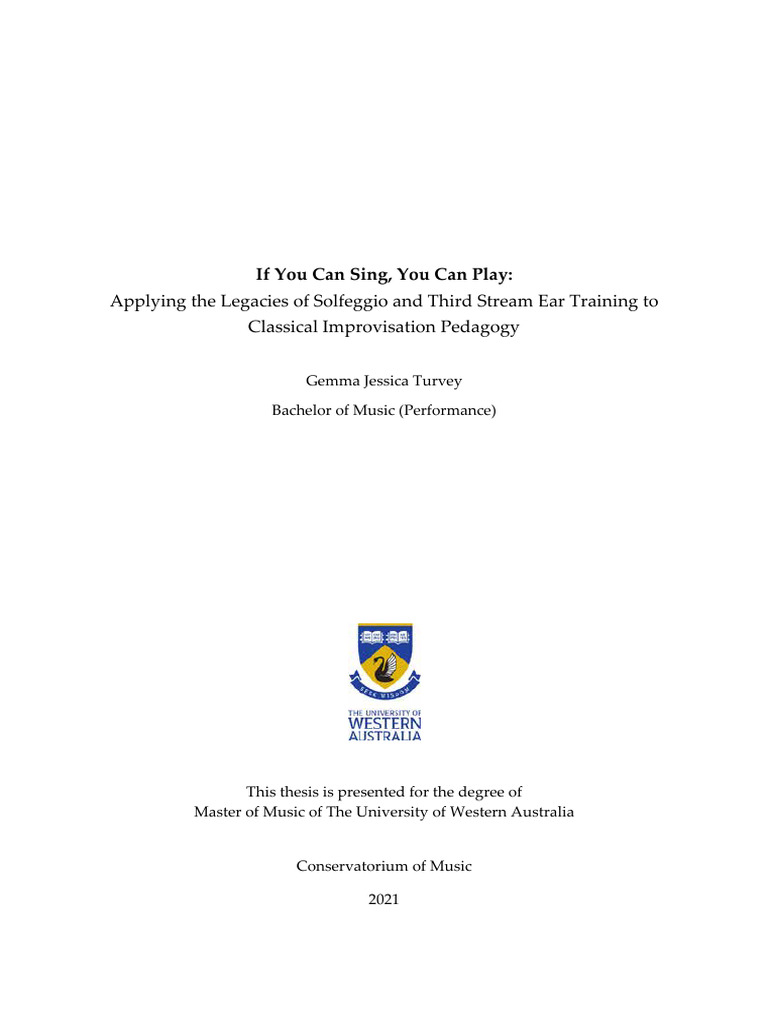 Thesis Doctor of Philosophy Turvey Gemma Jessica 2021 | PDF | Music ...