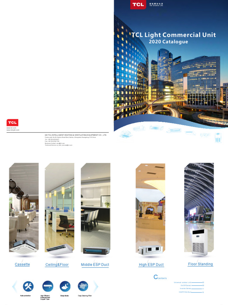 TCL Light commercial units brochure - Nov 2020 | PDF | Air Conditioning ...