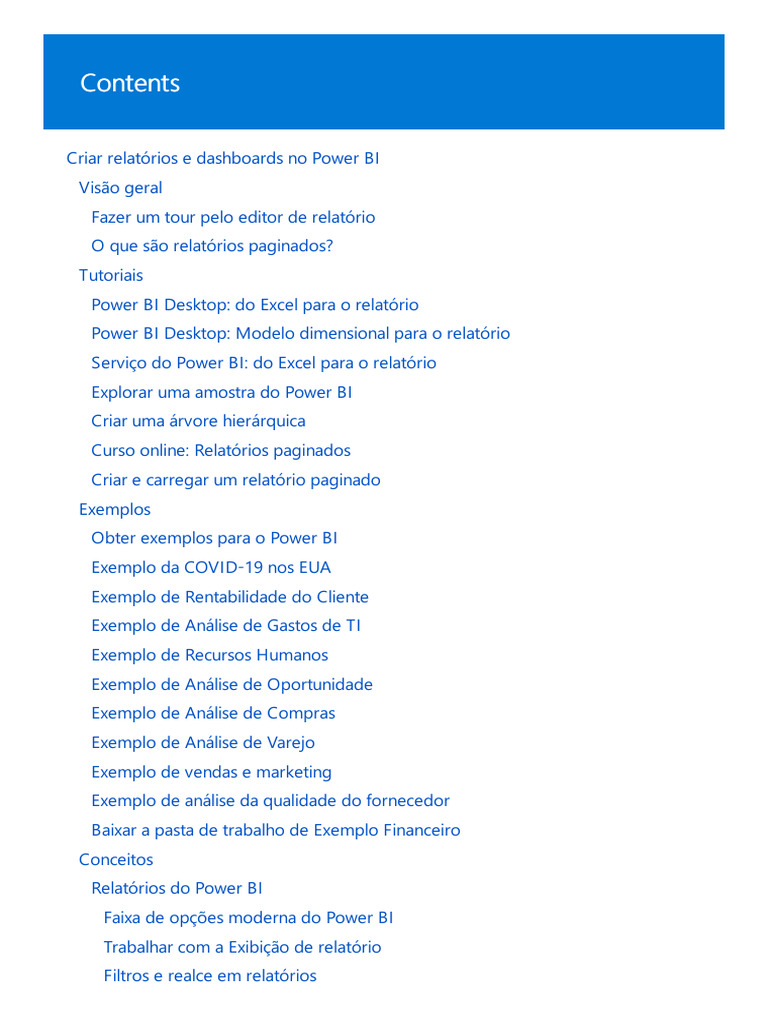 Relatórios e Dashboards no Power BI | PDF | Microsoft SQL Server ...