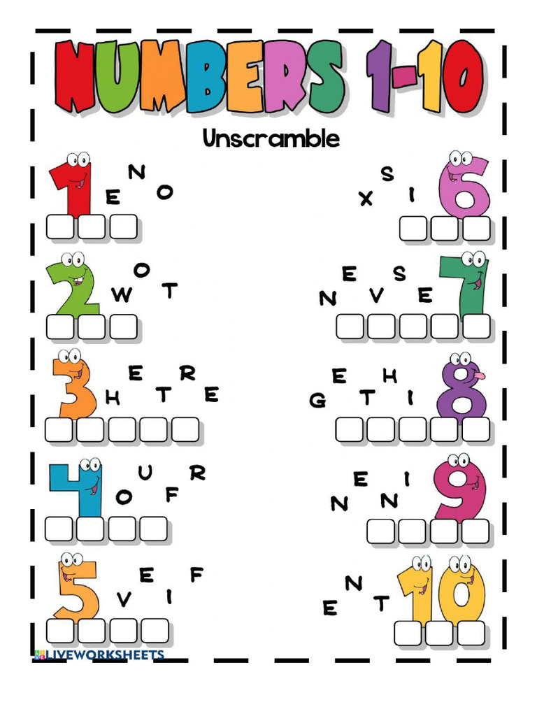 Numbers 1-10 | PDF