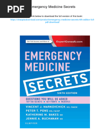 Emergency Medicine Secrets. ISBN 9780323355162, 978-0323355162