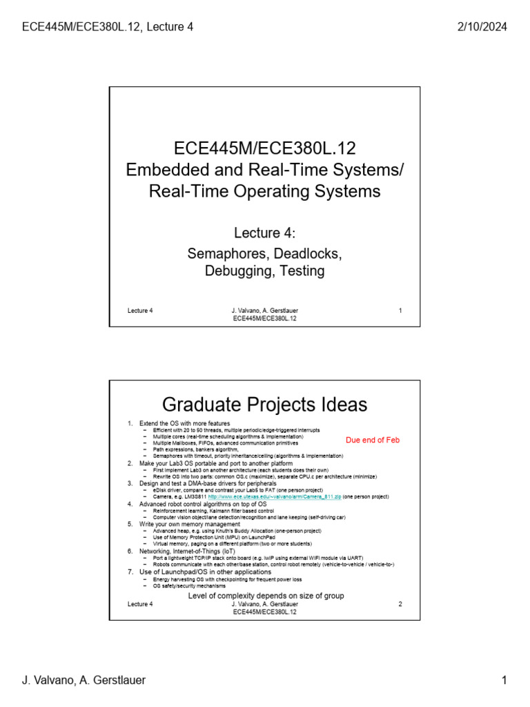 Semaphores and Deadlocks in RTOS | PDF | Computer Science | Computer ...