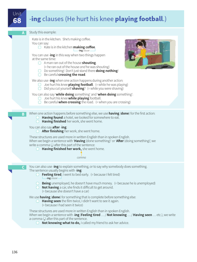 Using -ing Clauses in English | PDF