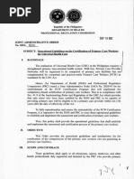 dc2020-0321 DOH PRC PCW Certification | PDF | Nursing | Primary Care