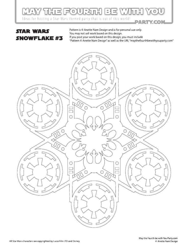 Star Wars Snowflake Pattern 3 | PDF