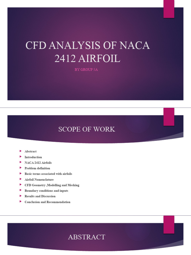 CFD Analysis of NACA 2412 Airfoil | PDF | Airfoil | Lift (Force)