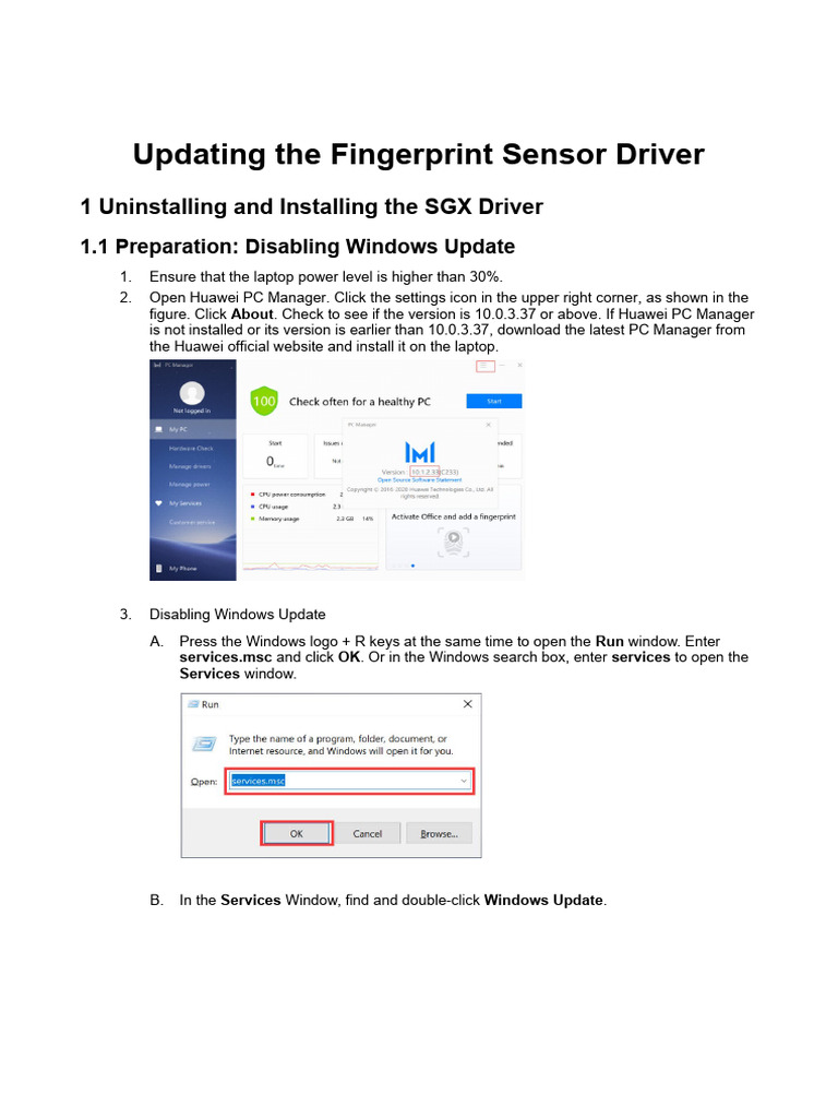 Updating The Fingerprint Sensor Driver | PDF | Microsoft Windows ...