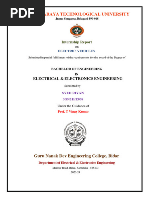 final report  electric vehicle 