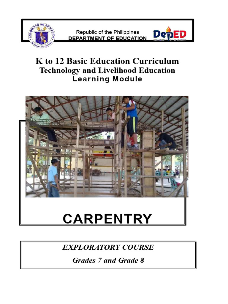 K To 12 Carpentry Learning Modules 074203 | PDF | Area | Carpentry