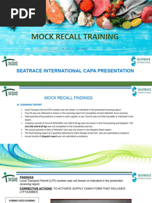 Seatrace International_Mock Recall_CAPA2023