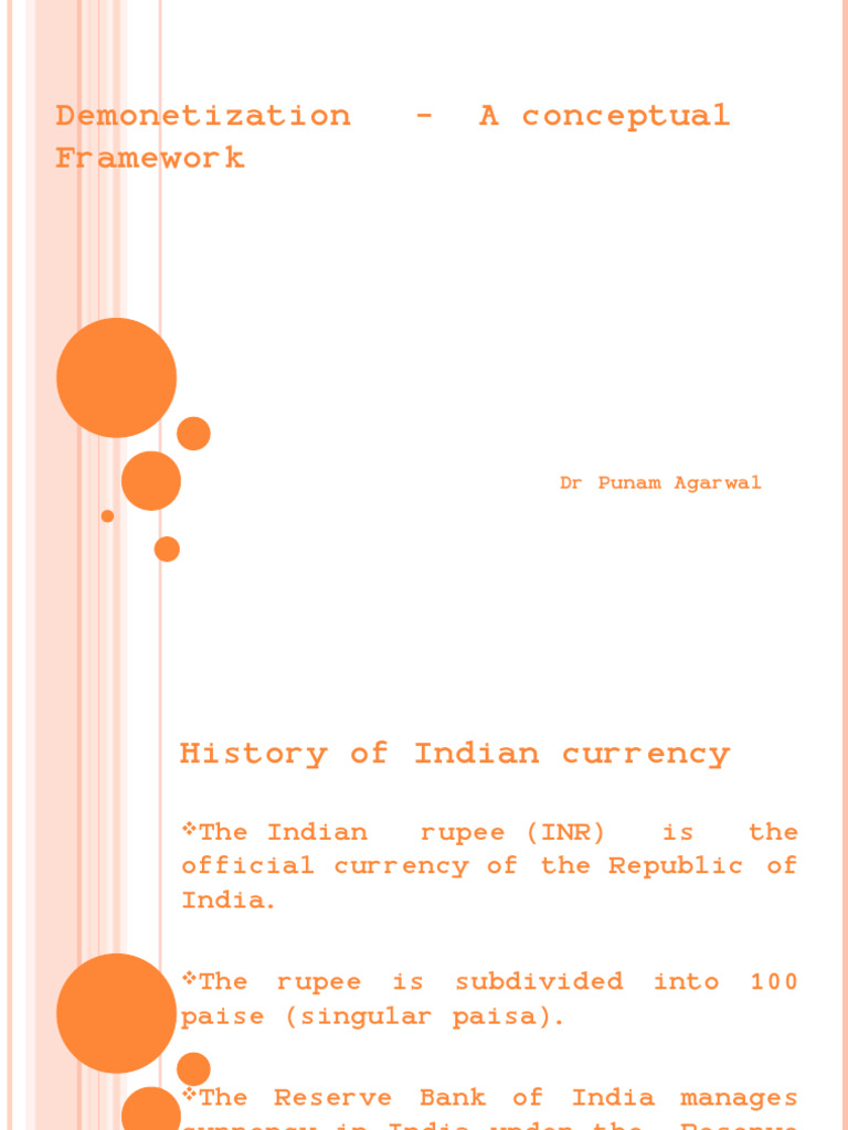 Demonetization A Conceptual Framework | PDF | Rupee | Legal Tender