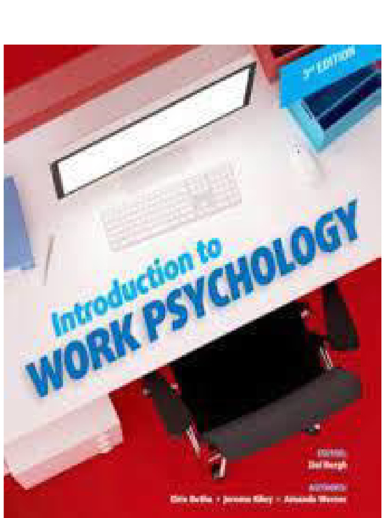 Introduction to Work Psychology | PDF | Psychology | Perception