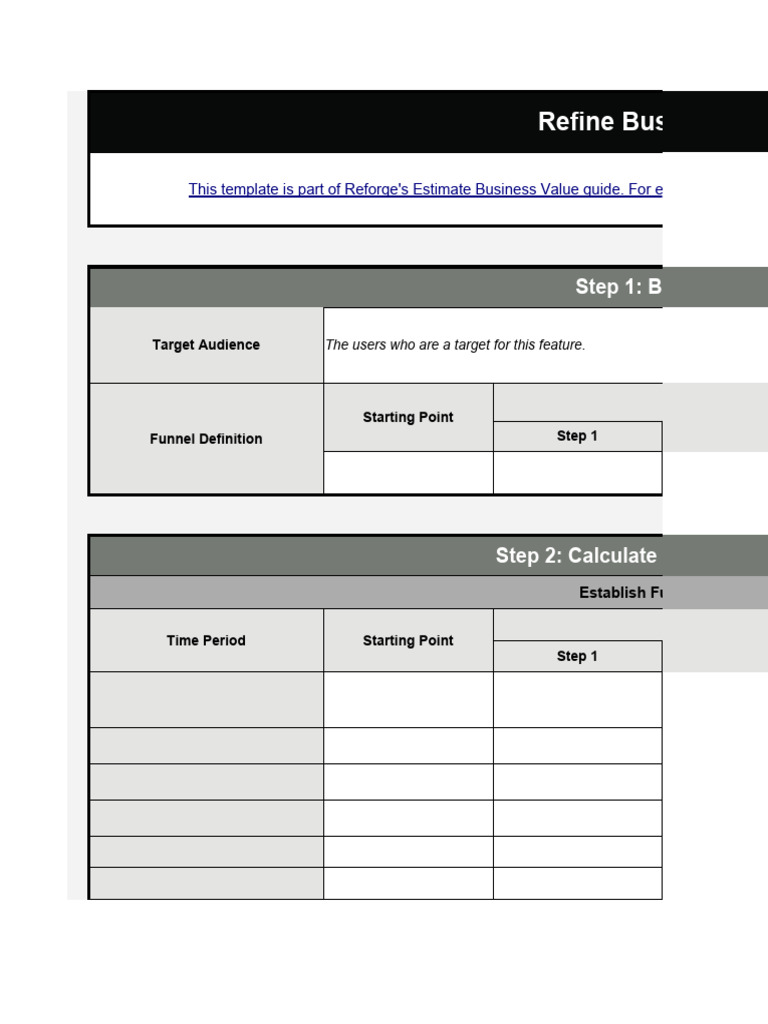 Reforge Business Value Estimation Guide | PDF