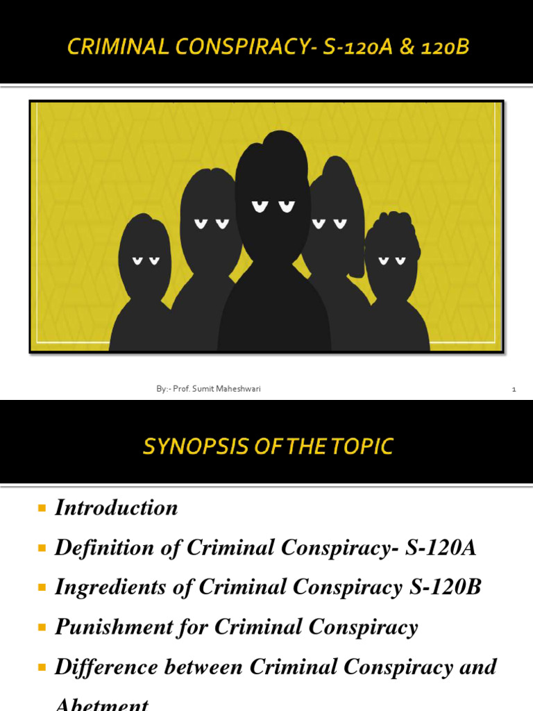 Criminal Conspiracy Explained | PDF | Crimes | Crime & Violence