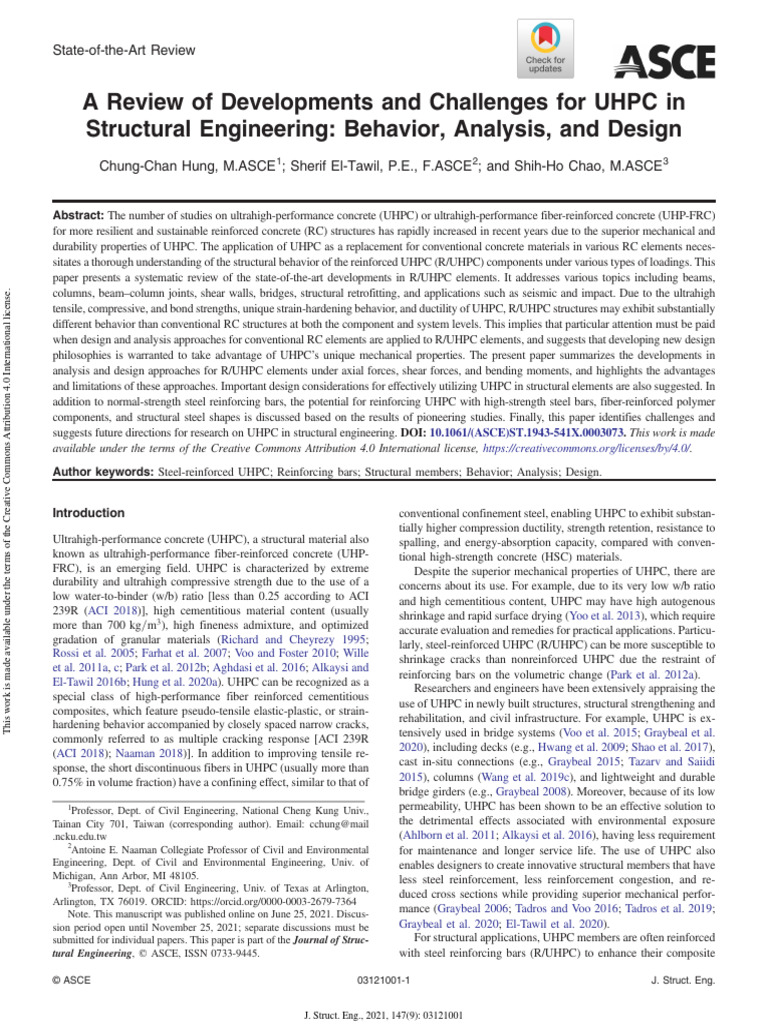 Hung et al 2021 a review of developments and challenges for uhpc in