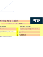 Multiple Choice Quiz Template