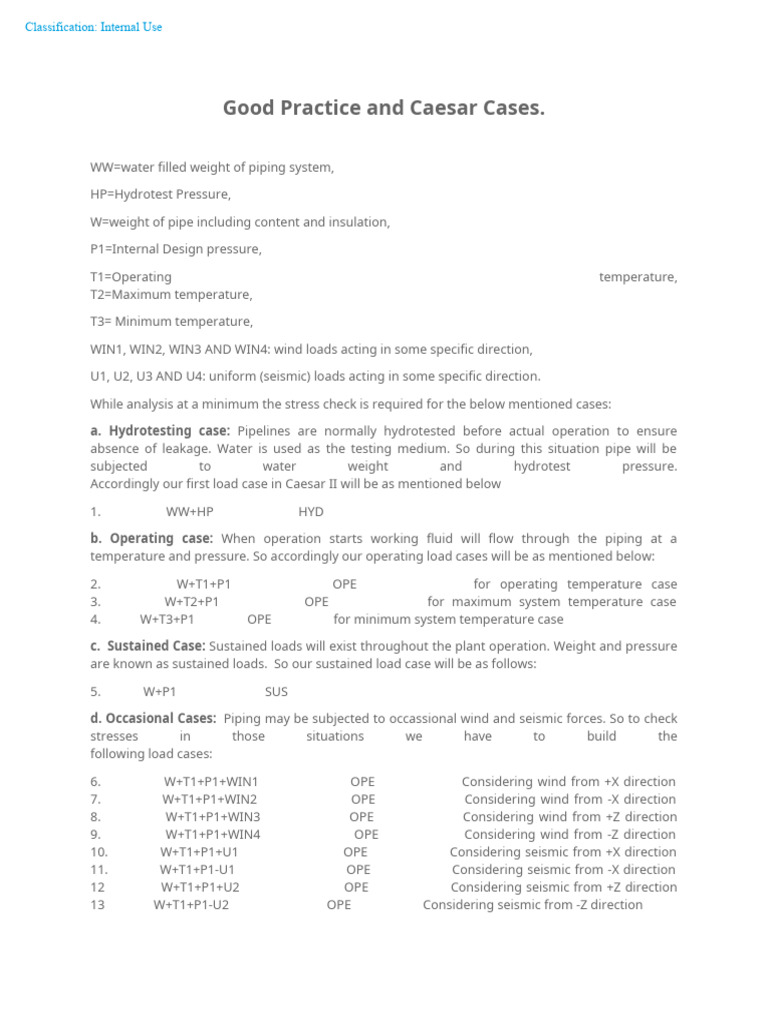 Piping Stress Analysis Load Cases | PDF | Mechanical Engineering ...