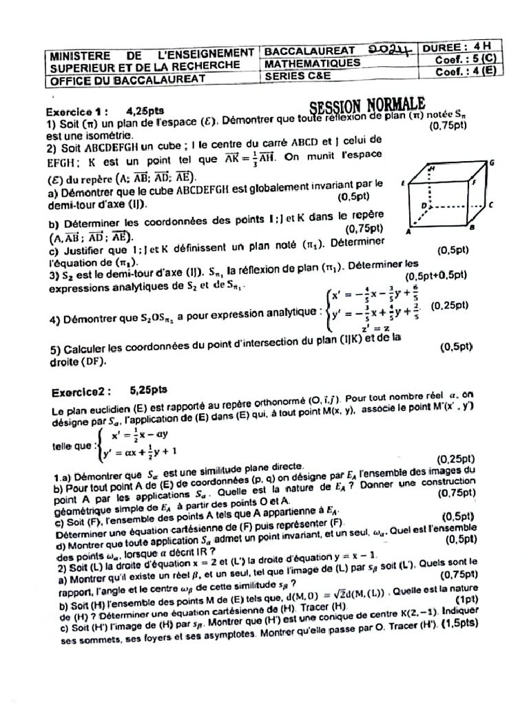 Bac 2024 Serie C Togo | PDF