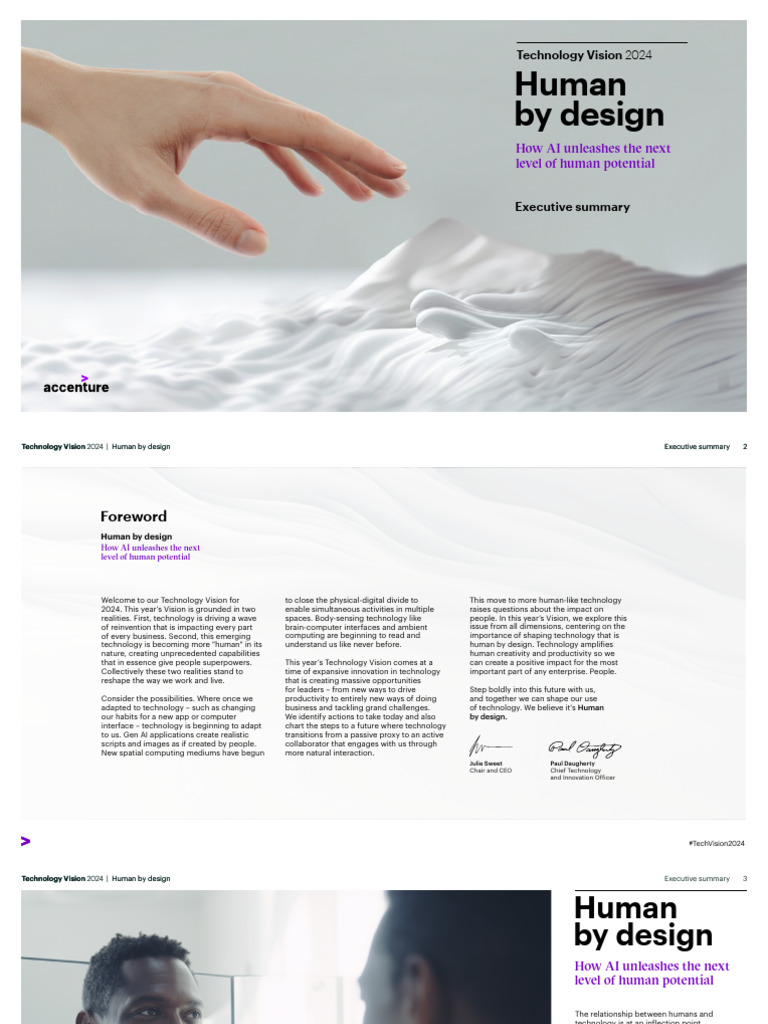 Accenture Technology Vision 2024: Human by Design | PDF | Artificial ...
