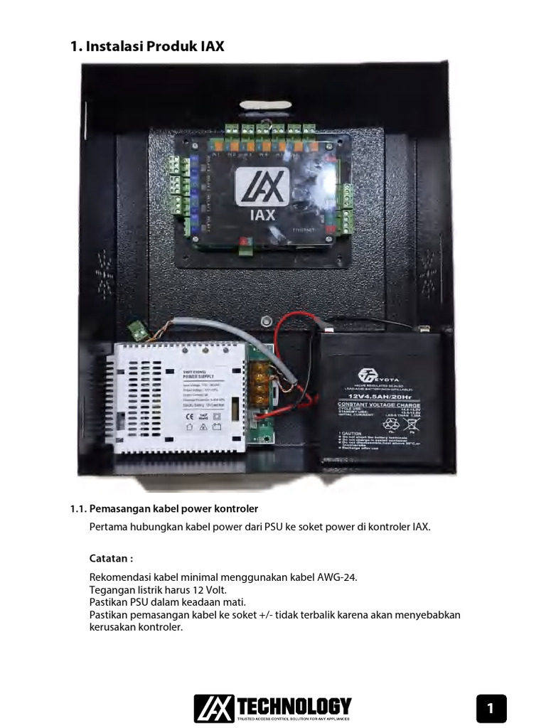 Panduan Instalasi Kontroler IAX | PDF