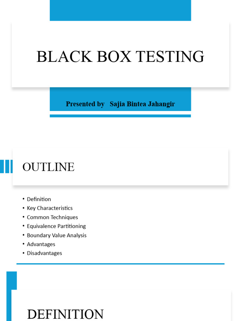 Black Box Testing Techniques Explained Pdf Software Testing