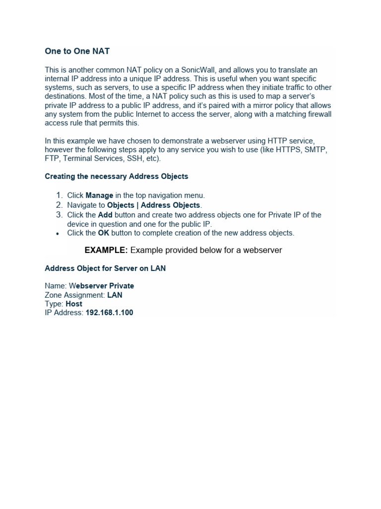 One To One NAT - Outside To Company | PDF | Ip Address | Networking