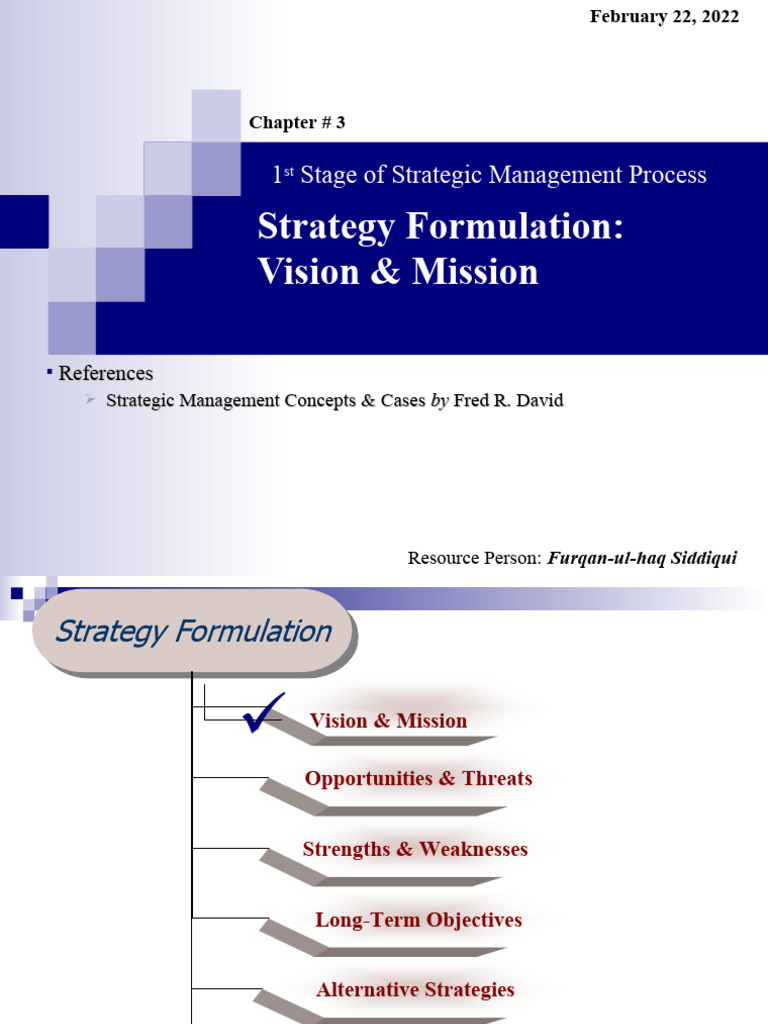 Vision and Mission in Strategy Formulation | PDF | Strategic Management ...