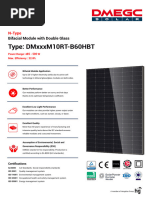 DMEGC 610W Bifacial Module Datasheet | PDF | Electrical Engineering ...