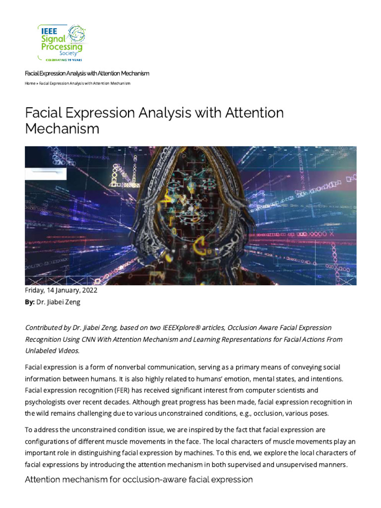 Facial Expression Analysis With Attention Mechanism - IEEE Signal ...