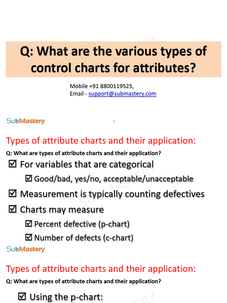 Q: What Are The Various Types of Control Charts For Attributes? | PDF ...