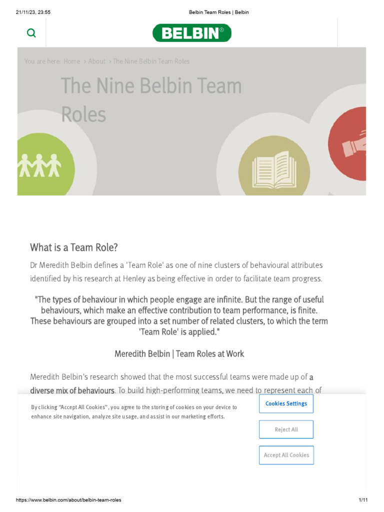 Belbin Team Roles - Belbin | PDF | Organizational Behavior