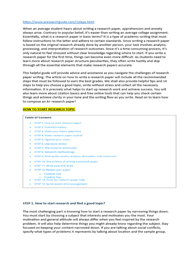 How To Write A Research Paper | PDF | Methodology | Qualitative Research
