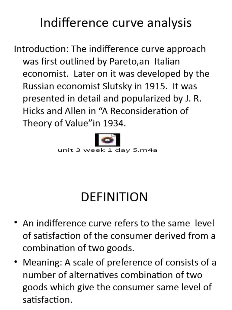 Indifference Curve Analysis Guide Pdf Utility Consumers