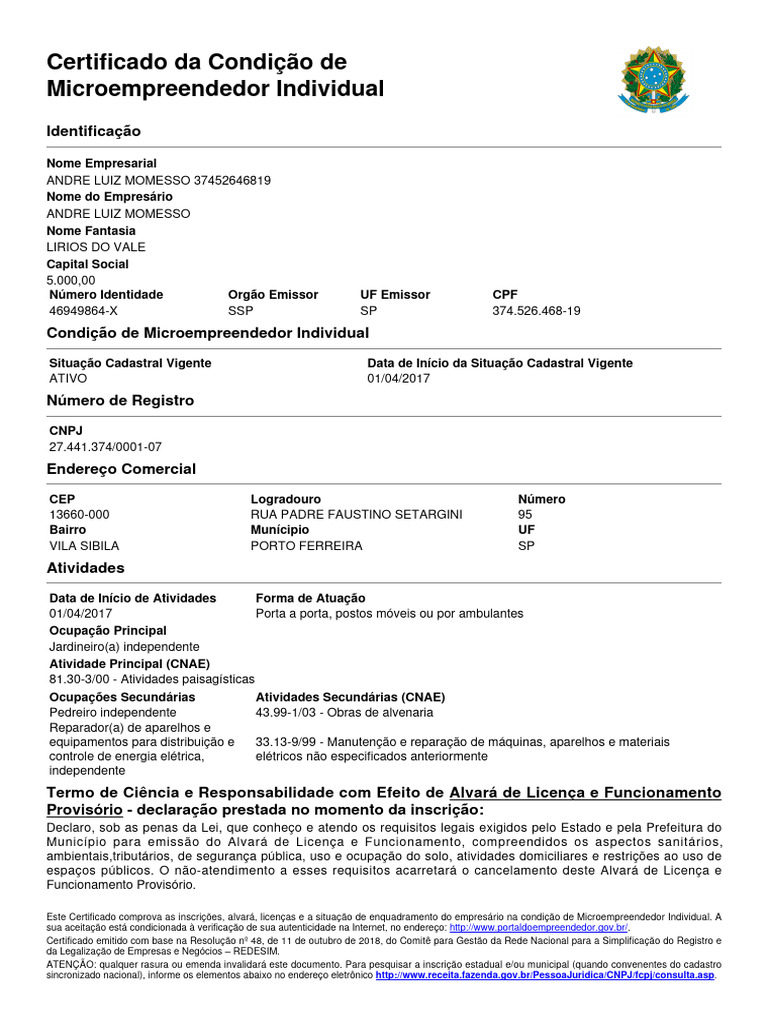 certificado MEI (2) | PDF