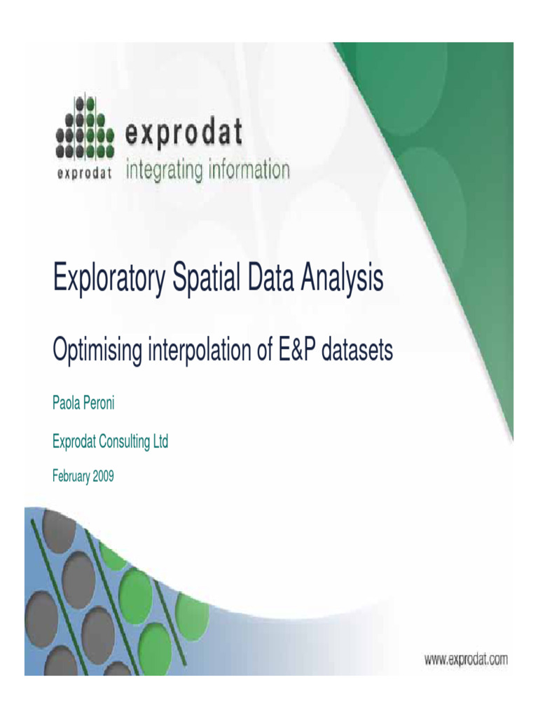 ESDA for E&P Dataset Interpolation | PDF | Outlier | Spatial Analysis