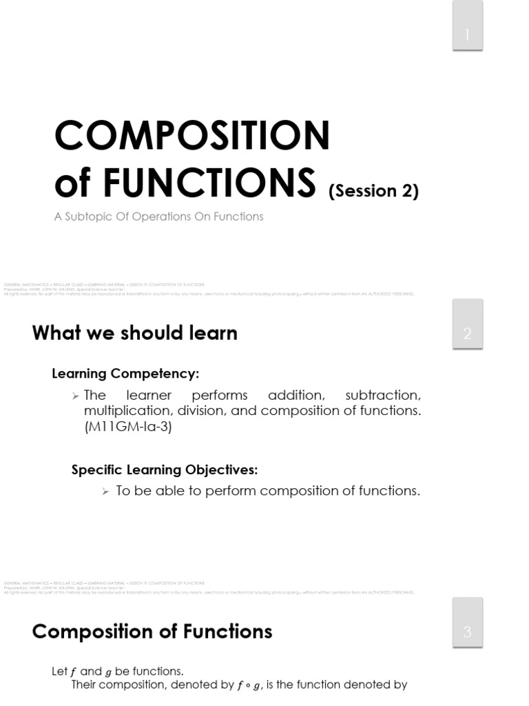 Composition of Functions Explained | PDF | Function (Mathematics ...