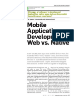 MOBILE Application Development - Web Vs Native (2011)