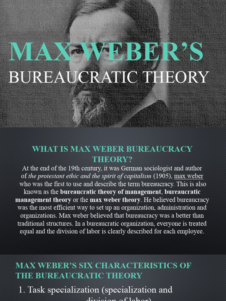 Max Weber's Bureaucratic Theory Explained | PDF | Bureaucracy | Max Weber