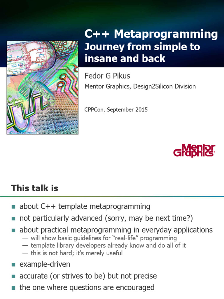 C++ Metaprogramming Basics and Applications | PDF | Computer ...