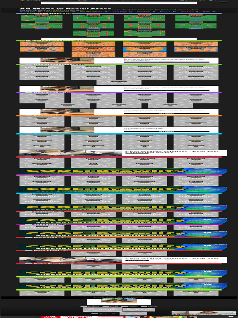 All Brawl Stars Maps by Game Mode Pictures, Stats, Data | PDF