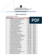 Resultado do Vestibular UAB 2010 para Administração Pública