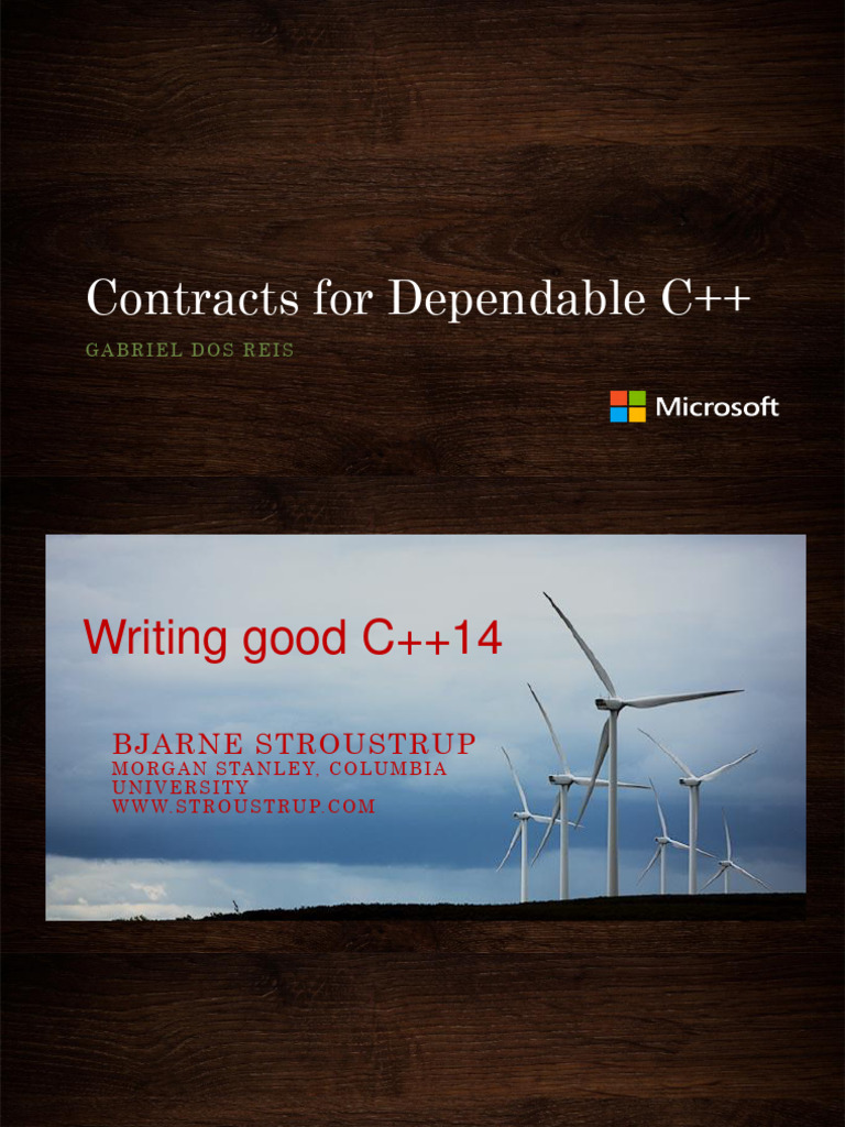 Contracts For Dependable C++ - Gabriel Dos Reis - CppCon 2015 | PDF ...