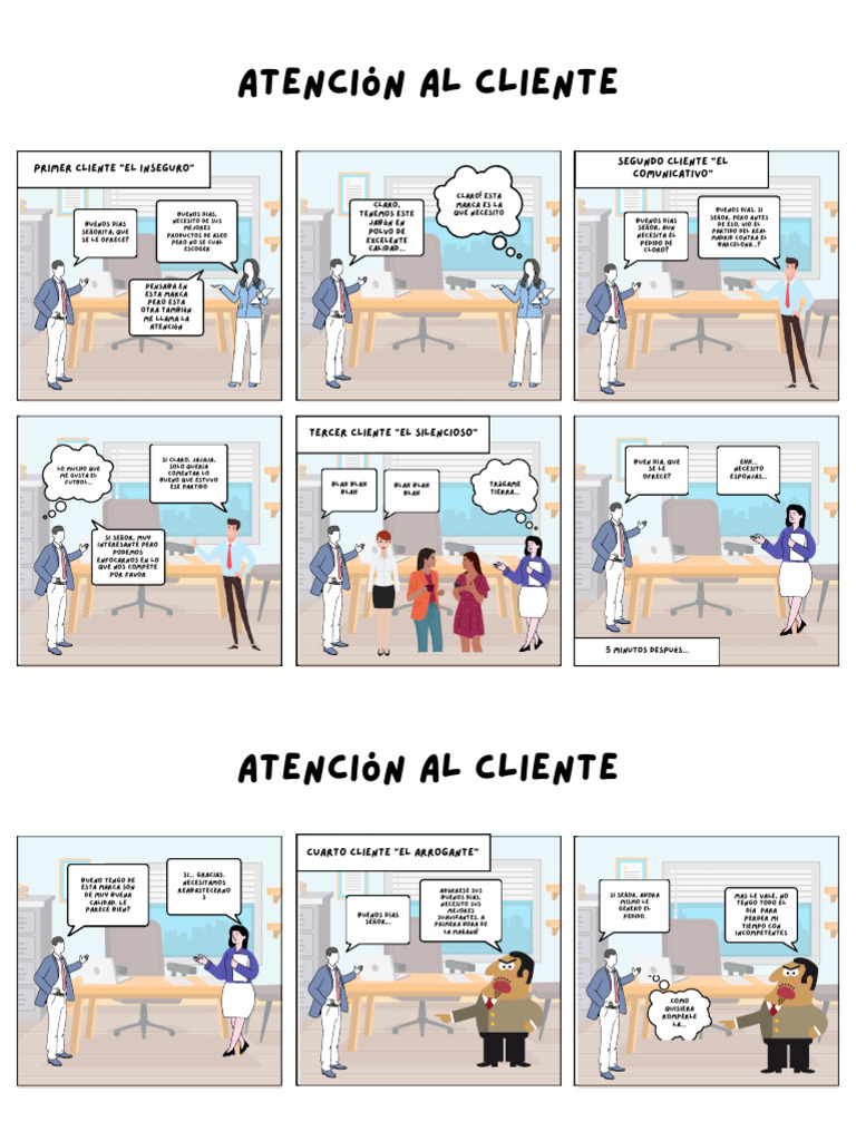 Historietas sobre Atención al Cliente | PDF