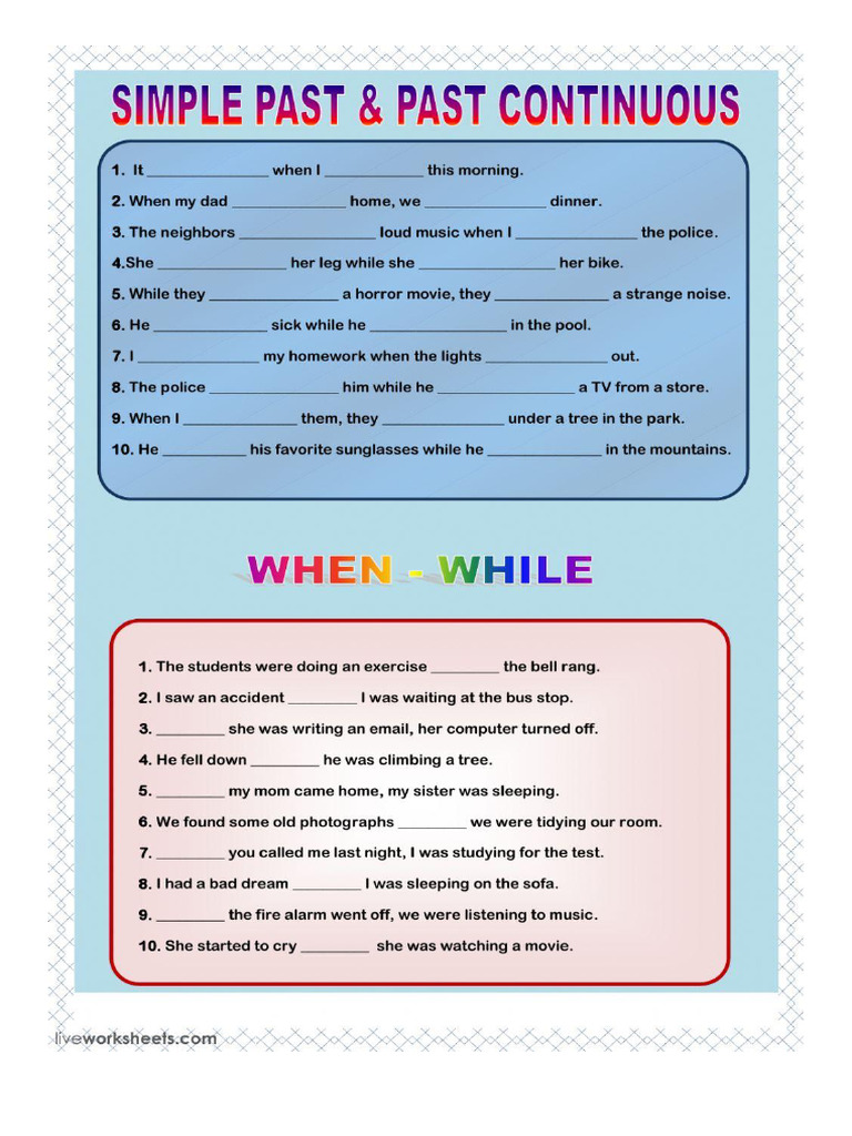 Past Continuous & Past Simple | PDF