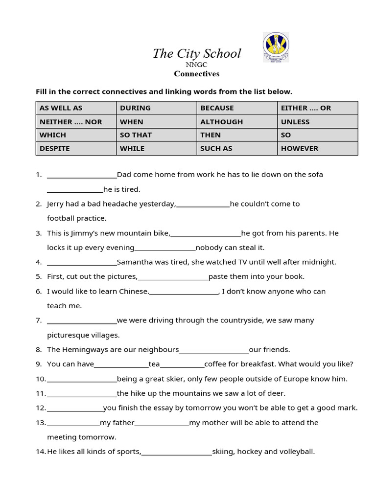 Connective Ex | PDF